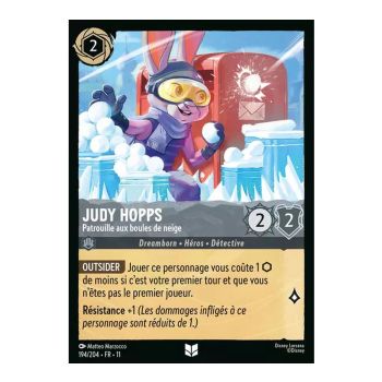 Judy Hopps, Snowball Patrol – 194/204 – GEWINN – Frostbeule – Brillant – Premium – Französisch