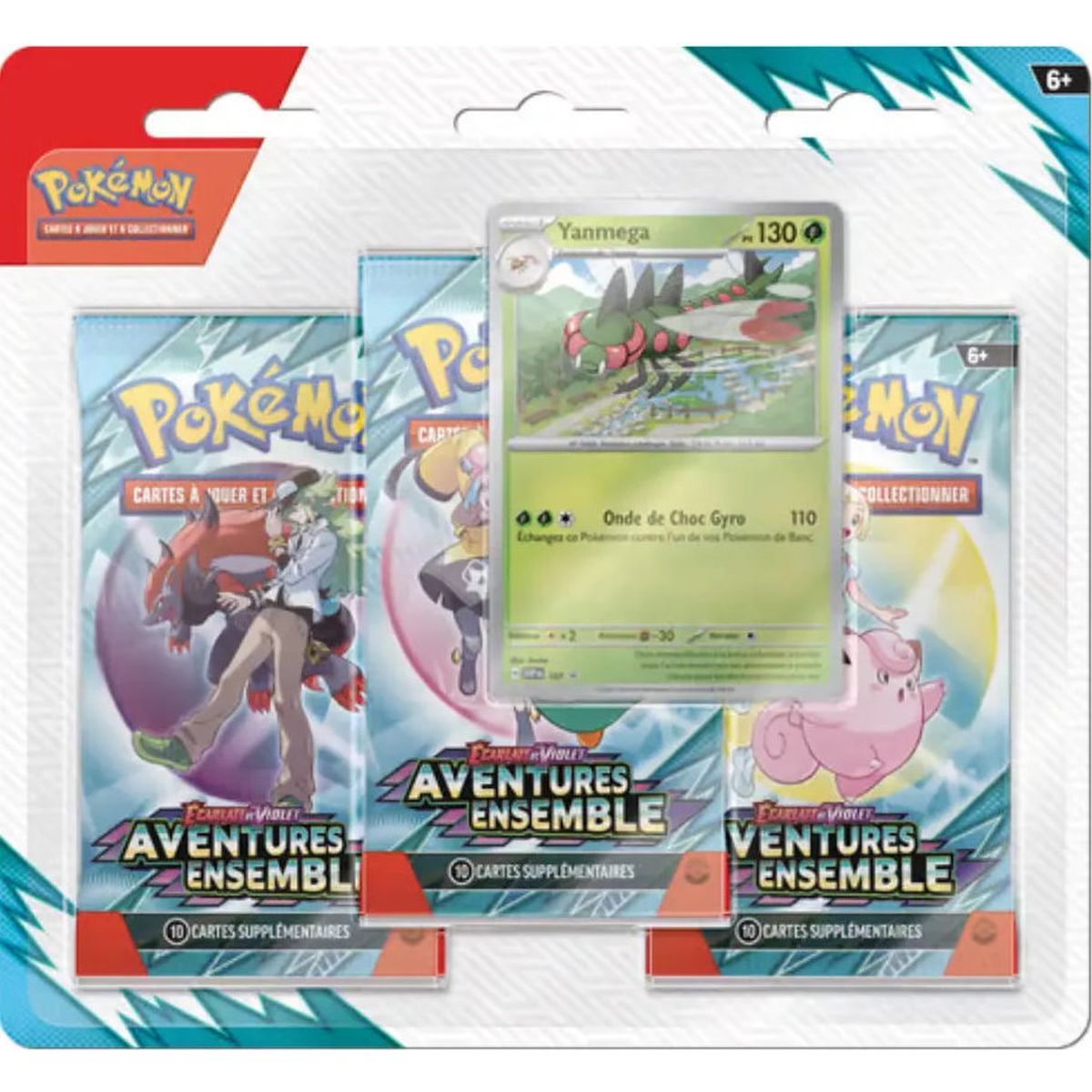 Tri-Pack – 3 Booster – Baggaid/Yanmega – Scarlet und Violet – Adventures Together [SV9][EV09] – Pokémon – FR 🇫🇷 (Zufallsmodell)