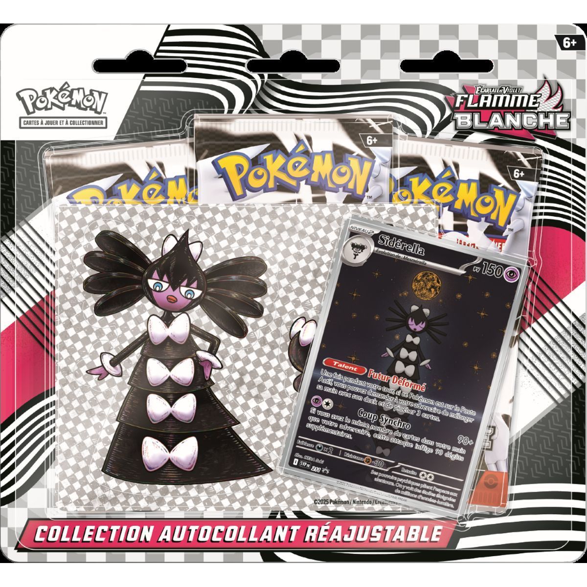 Tri-Pack - 3 Booster - Sticker-Kollektion: Siderella - Scarlet und Purple: White Flame - [SV10.5 - EV10.5] - Pokémon - FR