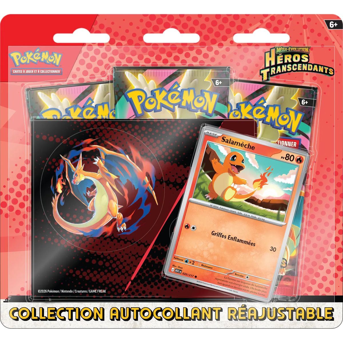 Tri-Pack – 3 Booster – Gastly/Glumanda – Mega-Entwicklung – Transzendente Helden [ME02.5][ASC] – Pokémon – FR (Zufallsmodell)