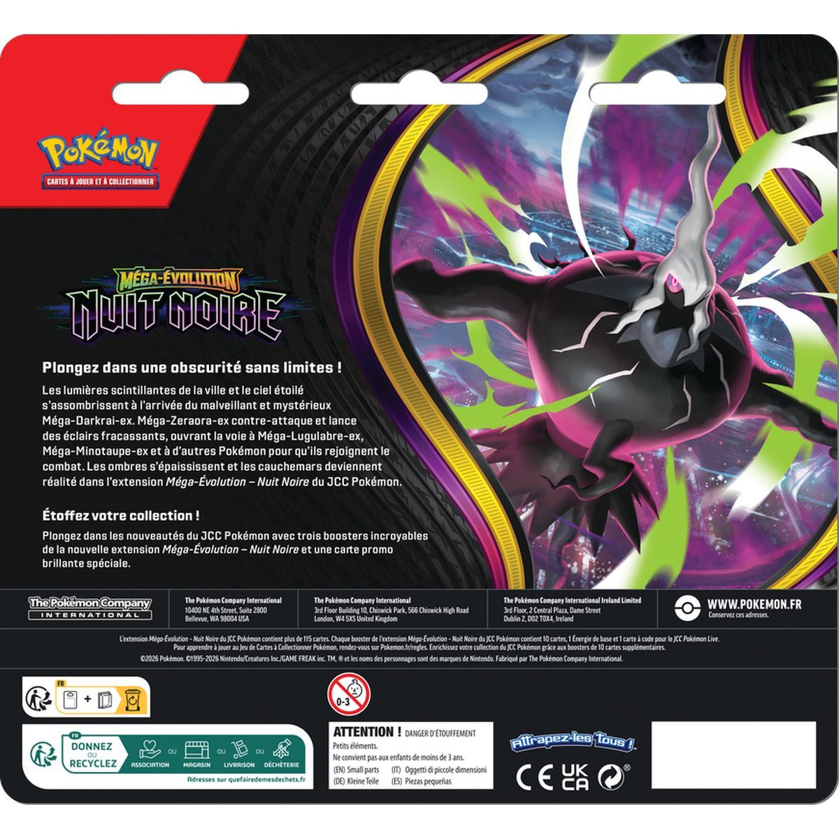 Tri-Pack – 3 Booster – Opermine – Mega-Entwicklung: Dunkelste Stunde [ME05][PBL] – Pokémon – FR