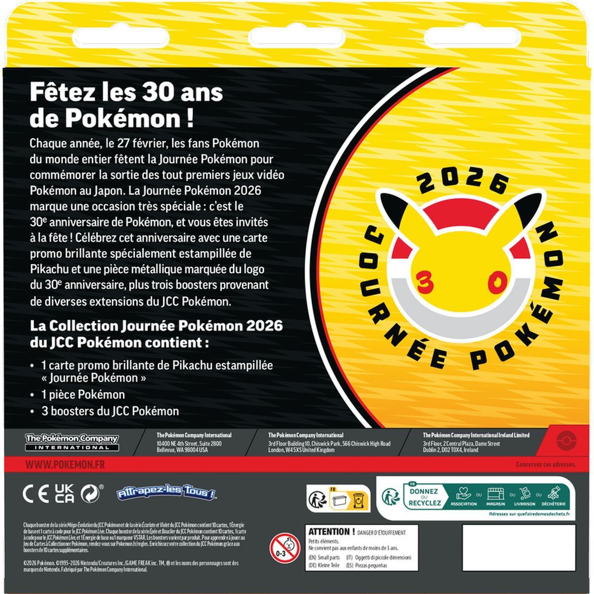 Dreierpack – 3 Booster – Pokémon-Tag 2026-Kollektion – Pokémon – FR