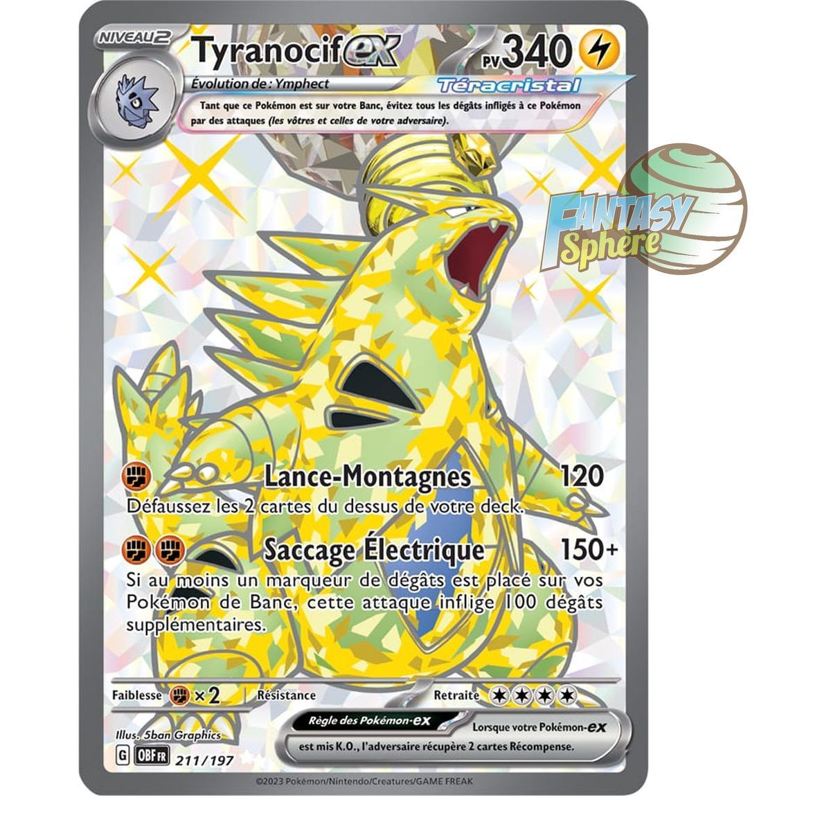 Tyranitar EX – Ultra Rare 211/197 – Scharlachrote und violette Obsidianflammen