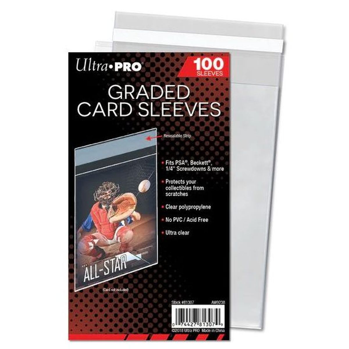 Item Ultra Pro - Team Bags - Graded Card Sleeves Resealable - Protège-cartes Gradées Refermables (100)