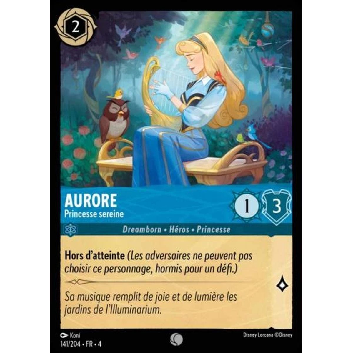 Item Aurora, Serene Princess – 141/204 – URR – Die Rückkehr von Ursula – Brillant – Premium – Französisch