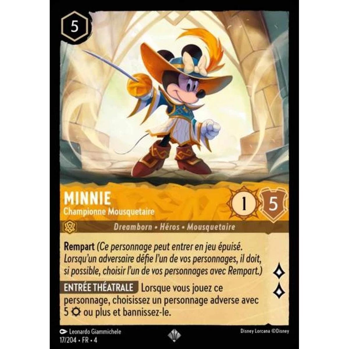 Item Minnie, Champion-Musketier – 17/204 – URR – Die Rückkehr von Ursula – Super Rare – Französisch