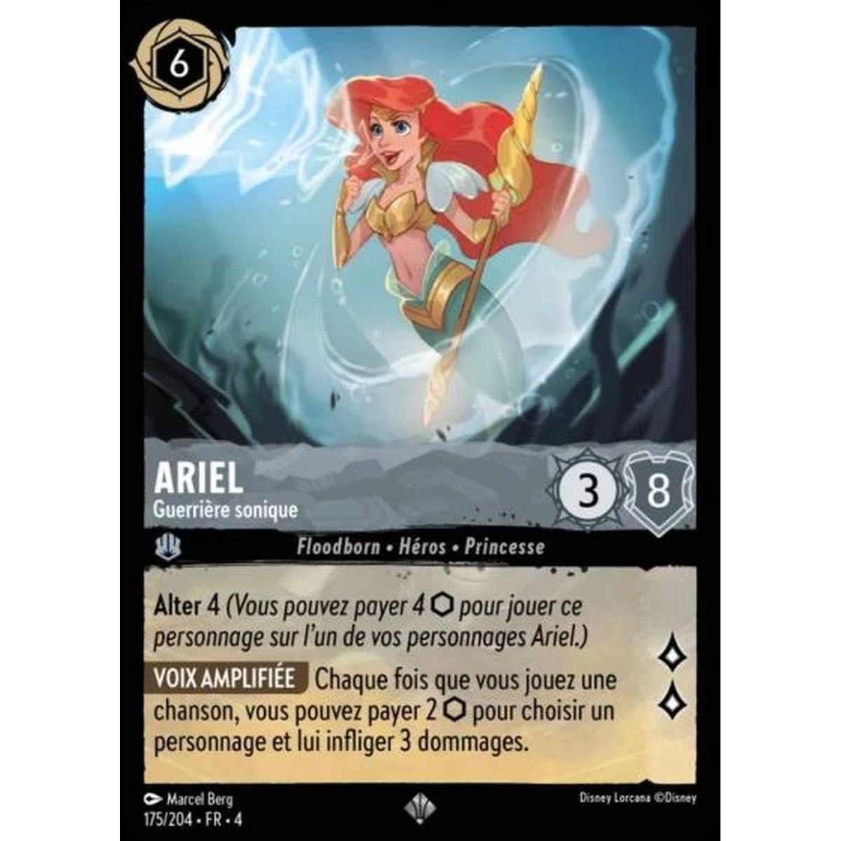 Ariel, Sonic Warrior – 175/204 – URR – Die Rückkehr von Ursula – Brillant – Premium – Französisch