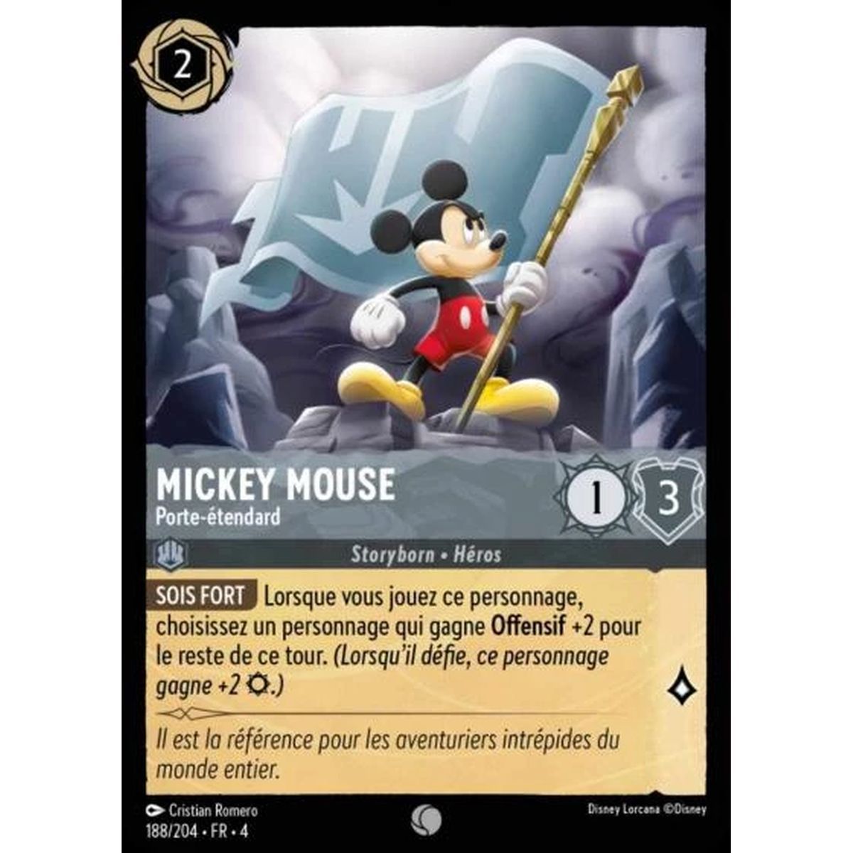 Mickey Mouse, Standartenträger – 188/204 – URR – Ursula Returns – Brillant – Premium – Französisch