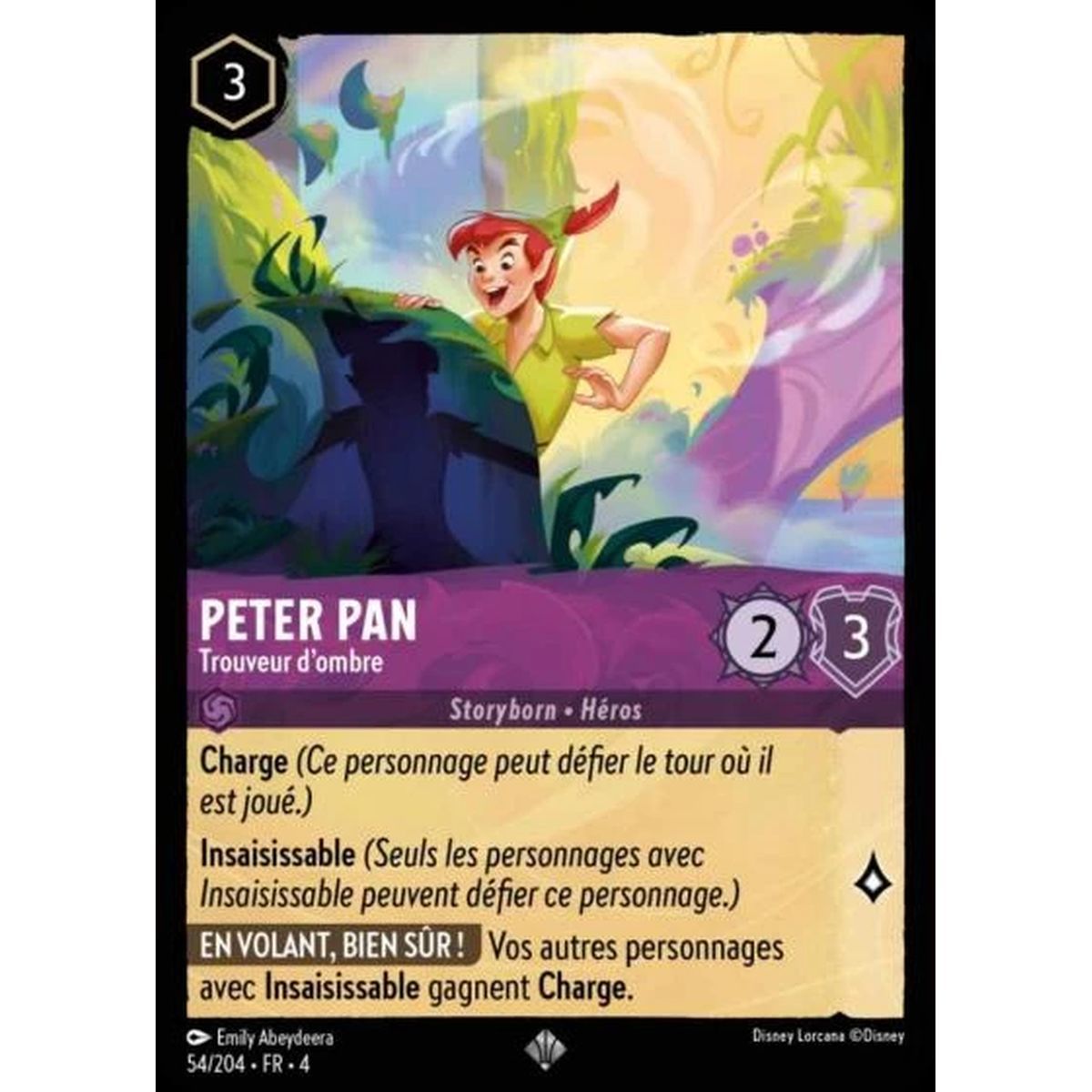 Item Peter Pan, Finder of Shadow – 54/204 – URR – Ursula Returns – Brillant – Premium – Französisch