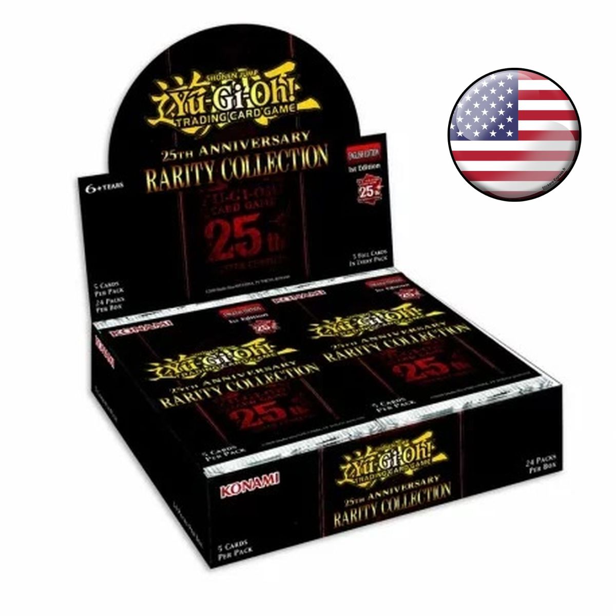 *US-Druck VERSIEGELT* Yu-Gi-Oh! JCC – Display – Box mit 24 Boostern – Rarity Collection 25th Anniversary Edition – USA