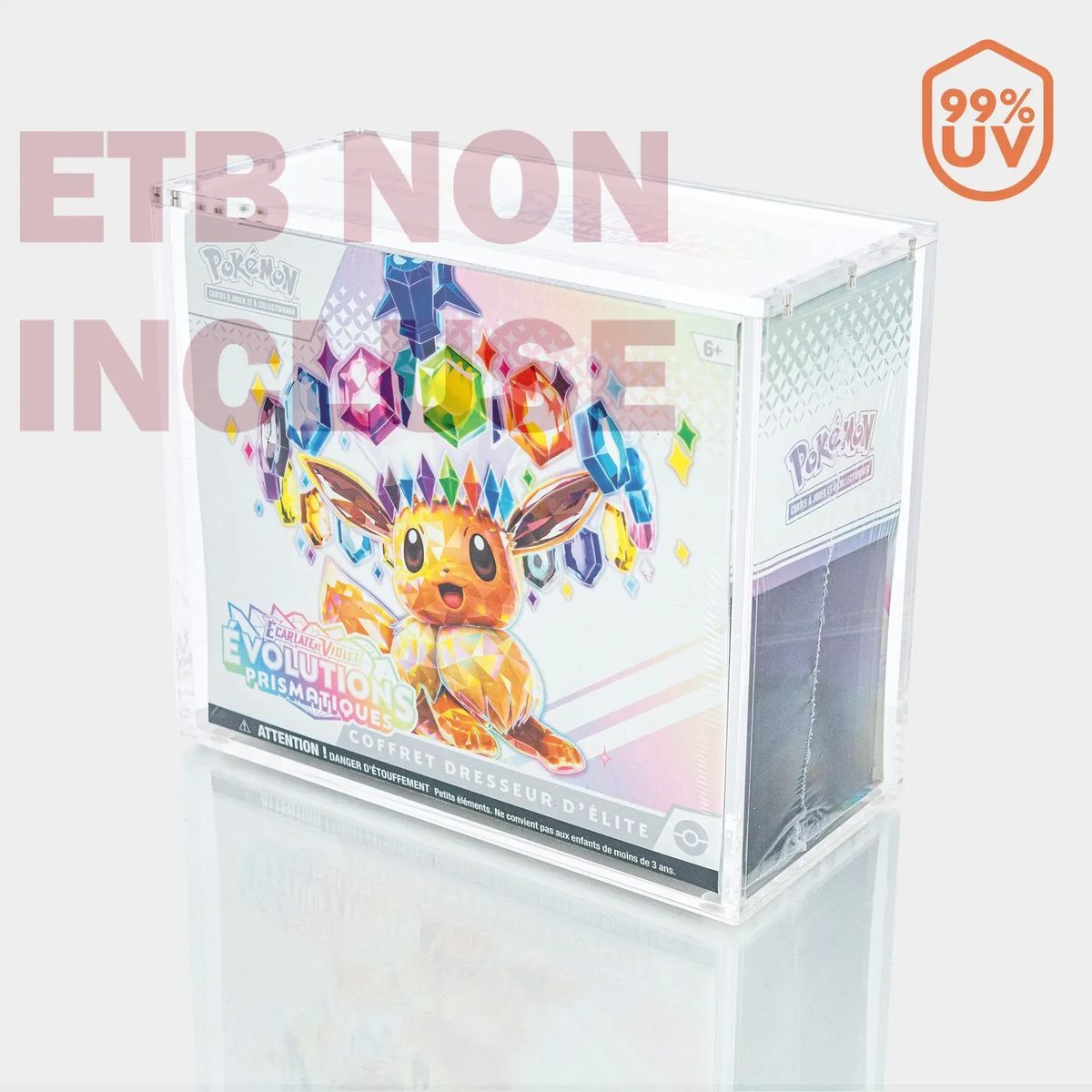 Schützende Plexiglas-Vitrine für Elite Trainer Box (ETB) – Magnetdeckel – Phoenix Shield
