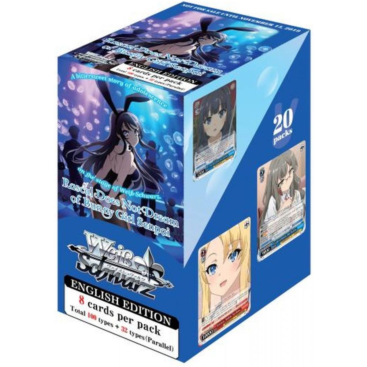 Item Weiss Schwarz – Display – Box mit 20 Boostern – Rascal Does Not Dream of Bunny Girl Senpai – DE – NACHDRUCK