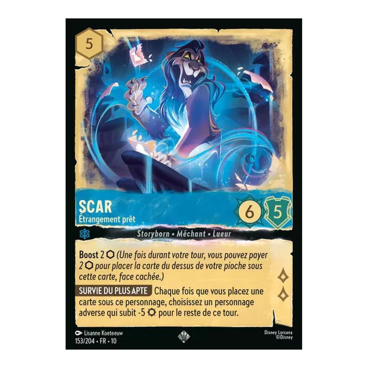 Scar, Strangely Ready – 153/204 – WHW – Glimmers in the Depths – Super Rare – Französisch