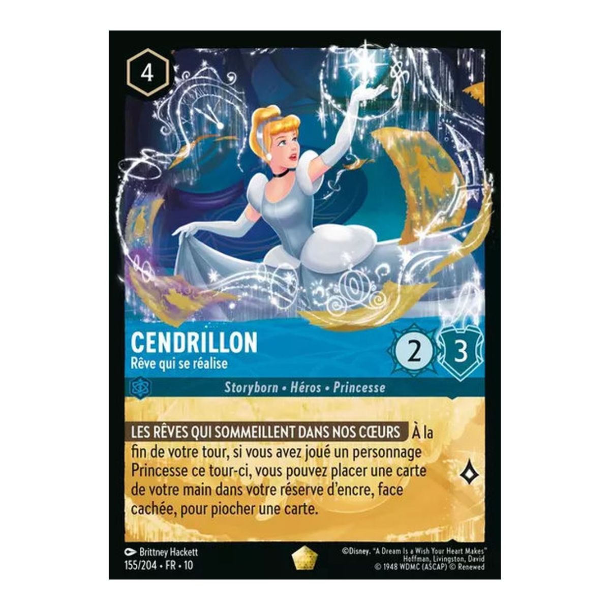 Cinderella, ein wahrgewordener Traum – 155/204 – Weißweiß – Lichter in der Tiefe – Glänzend – Premium – Französisch