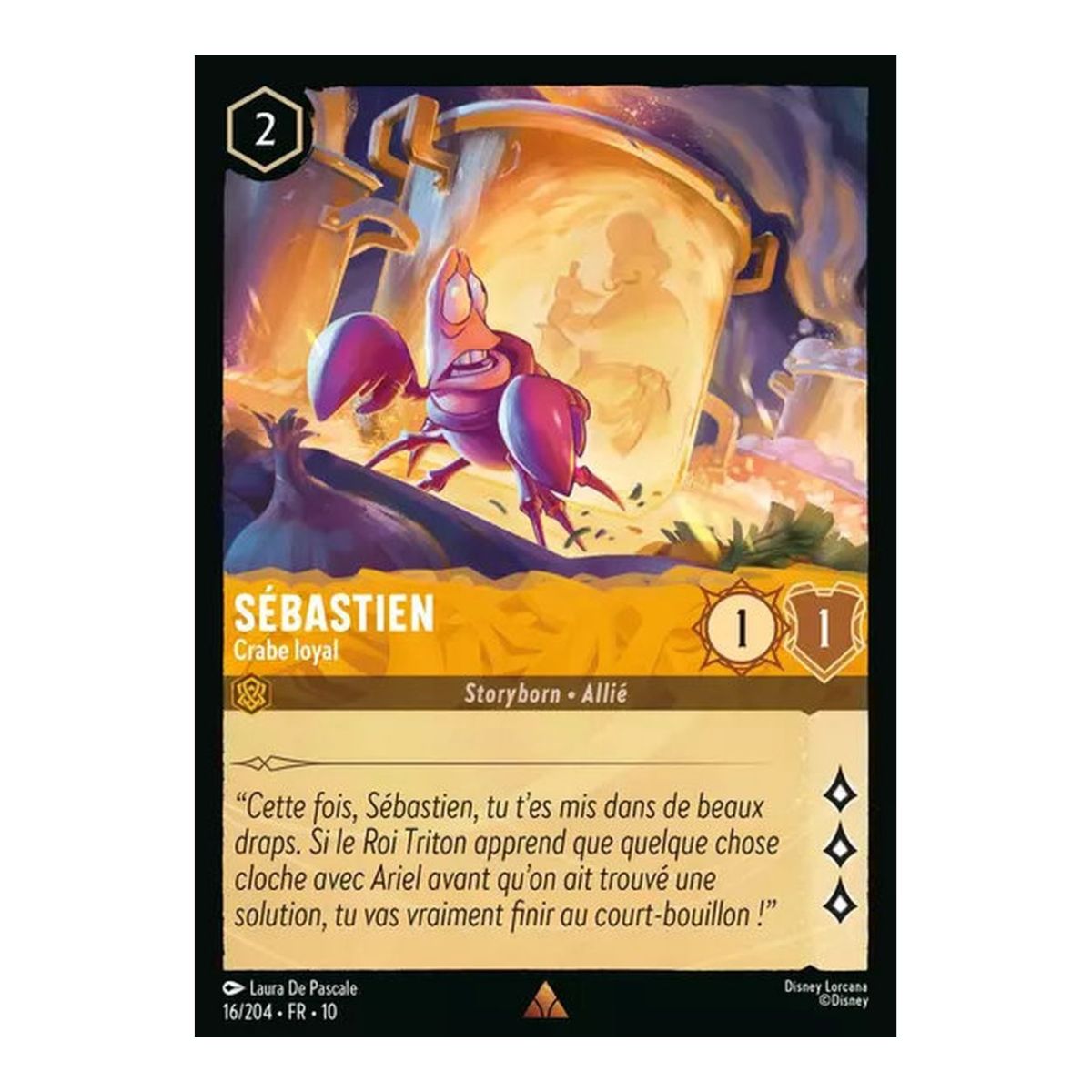Sebastian, der treue Krebs – 16/204 – WHW – Schimmer in der Tiefe – Selten – Französisch