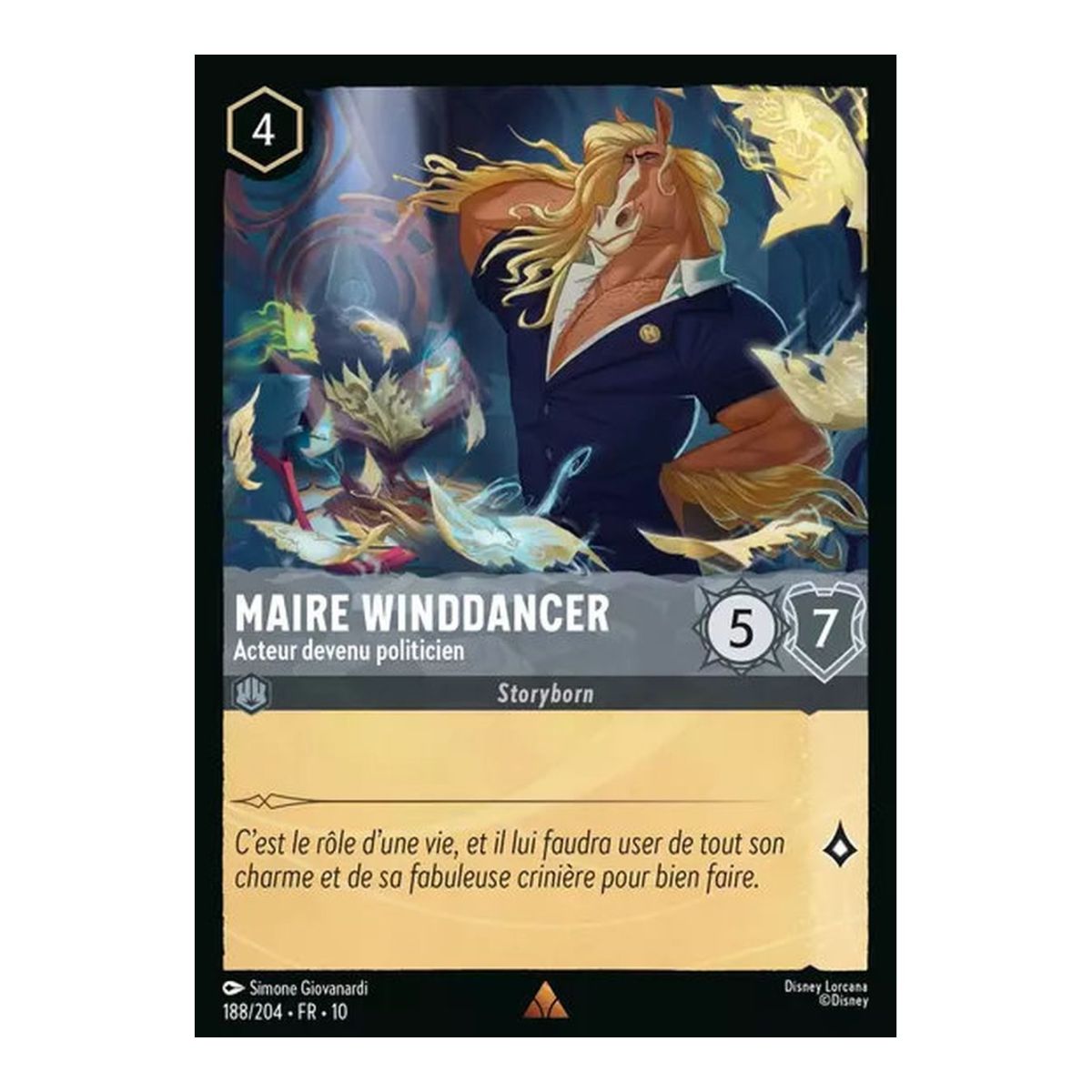 Bürgermeister Winddancer, Schauspieler und Politiker – 188/204 – WHW – Schimmer in der Tiefe – Selten – Französisch