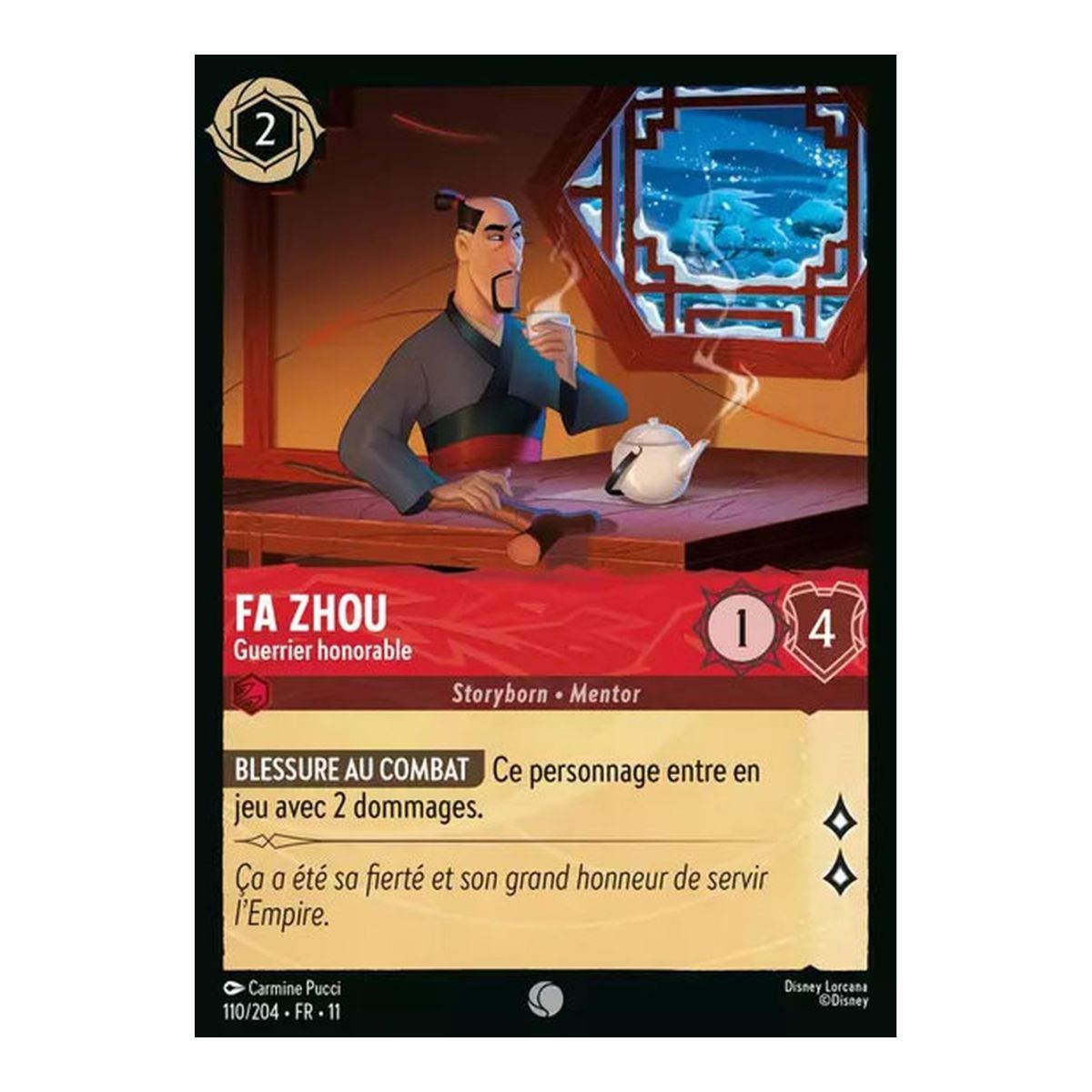 Fa Zhou, Ehrenhafter Krieger – 110/204 – GEWINN – Frostzauber – Brillant – Premium – Französisch