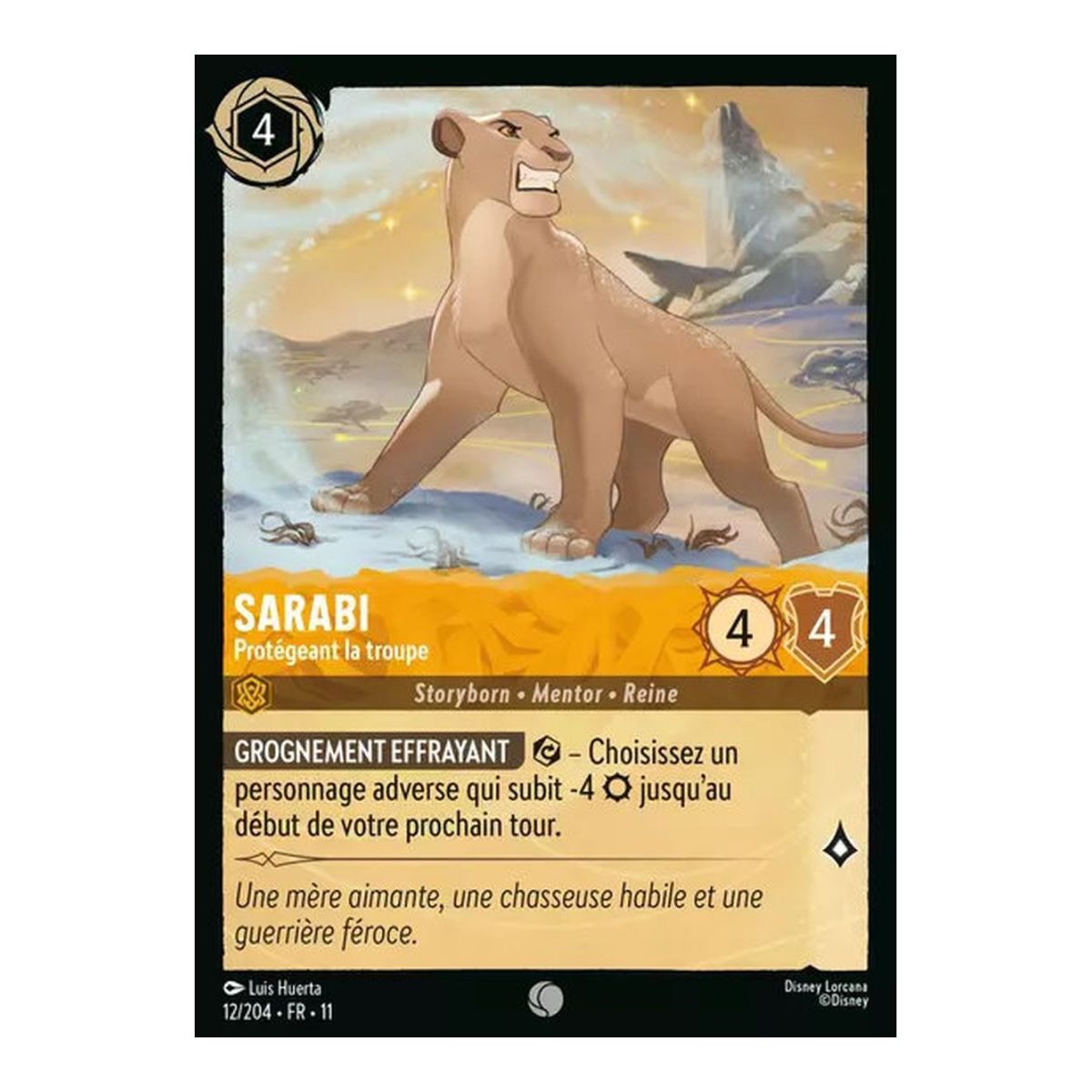 Sarabi, die die Truppe beschützt – 12/204 – GEWINNEN – Frostbeule – Gewöhnlich – Französisch