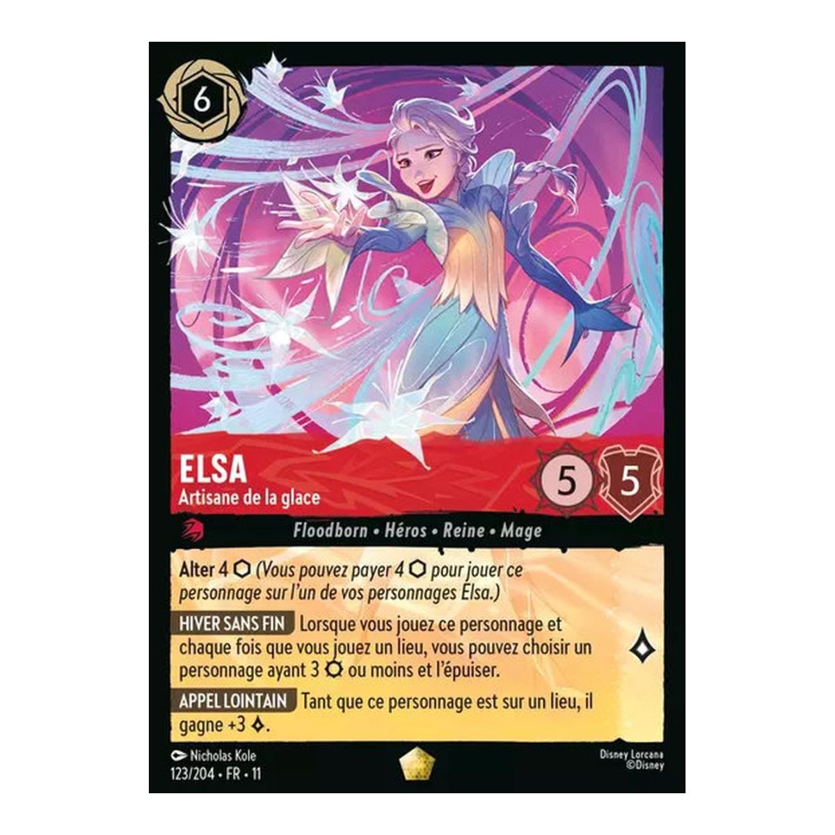 Elsa, Eiskünstlerin – 123/204 – GEWINN – Frostbeule – Brillant – Premium – Französisch