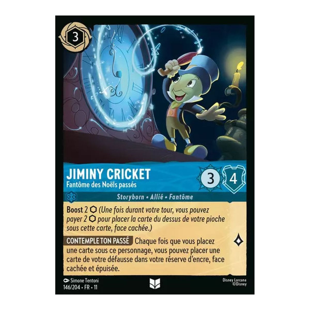 Jiminy Cricket, Geist der vergangenen Weihnacht – 146/204 – GEWONNEN – Frostbeule – Ungewöhnlich – Französisch