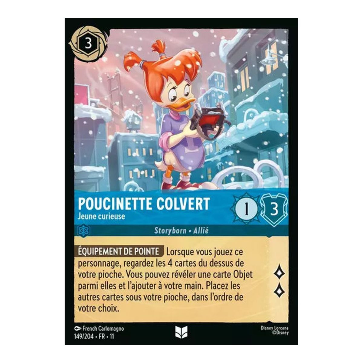 Stockentenküken, neugieriges Jungtier – 149/204 – GEWINN – Frostbeule – Brillant – Premium – Französisch