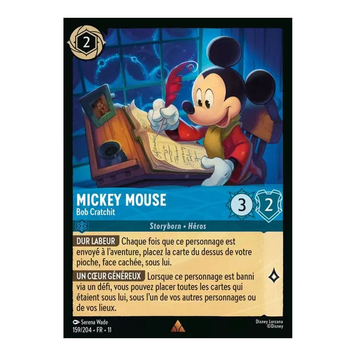 Mickey Mouse, Bob Cratchit – 159/204 – GEWINN – Frostbite – Glänzend – Premium – Französisch