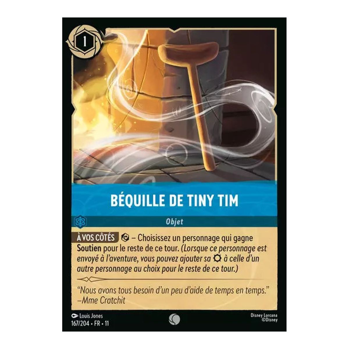 Tiny Tims Krücke – 167/204 – GEWONNEN – Frostbeule – Glänzend – Premium – Französisch