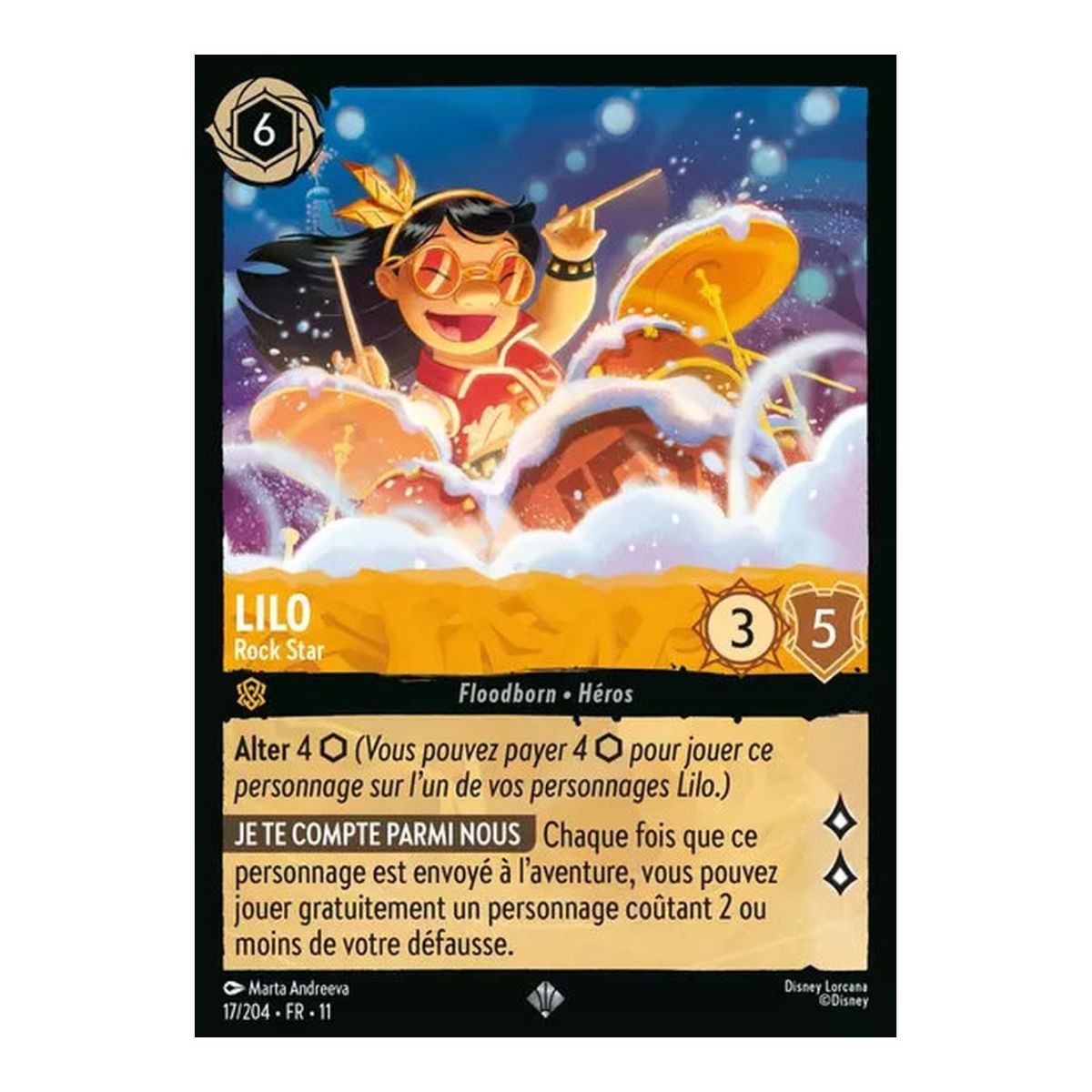 Lilo, Rock Star – 17/204 – GEWINN – Frostbite – Brillant – Premium – Französisch