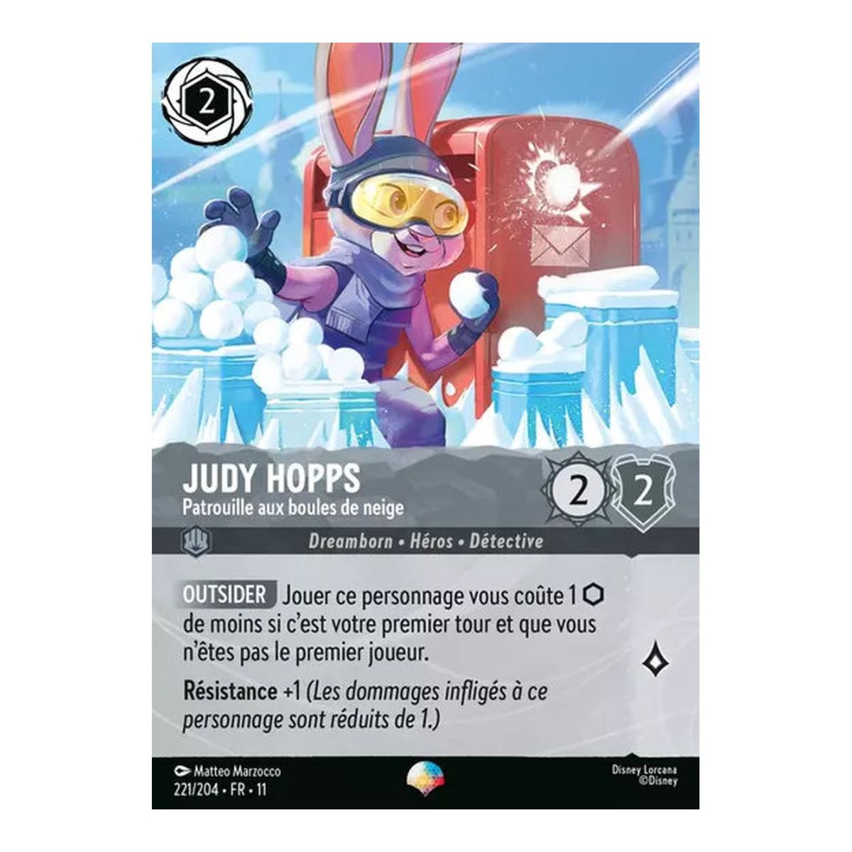 Judy Hopps, Schneeballpatrouille – 221/204 – GEWINN – Frostbeule – Episch – Französisch