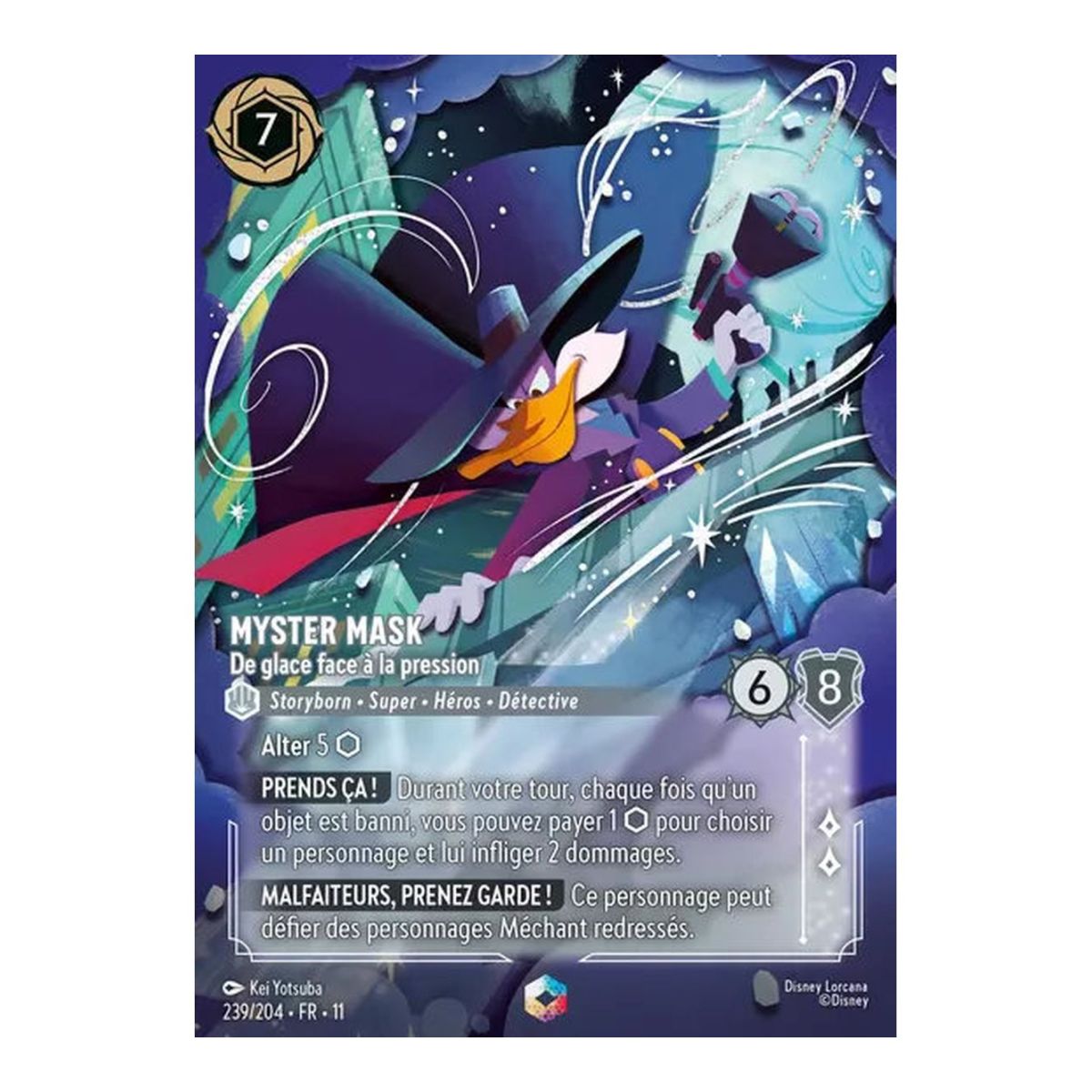 Mysteriöse Maske, Eis hält den Druck – 239/204 – GEWONNEN – Frostzauber – Verzaubert – Französisch