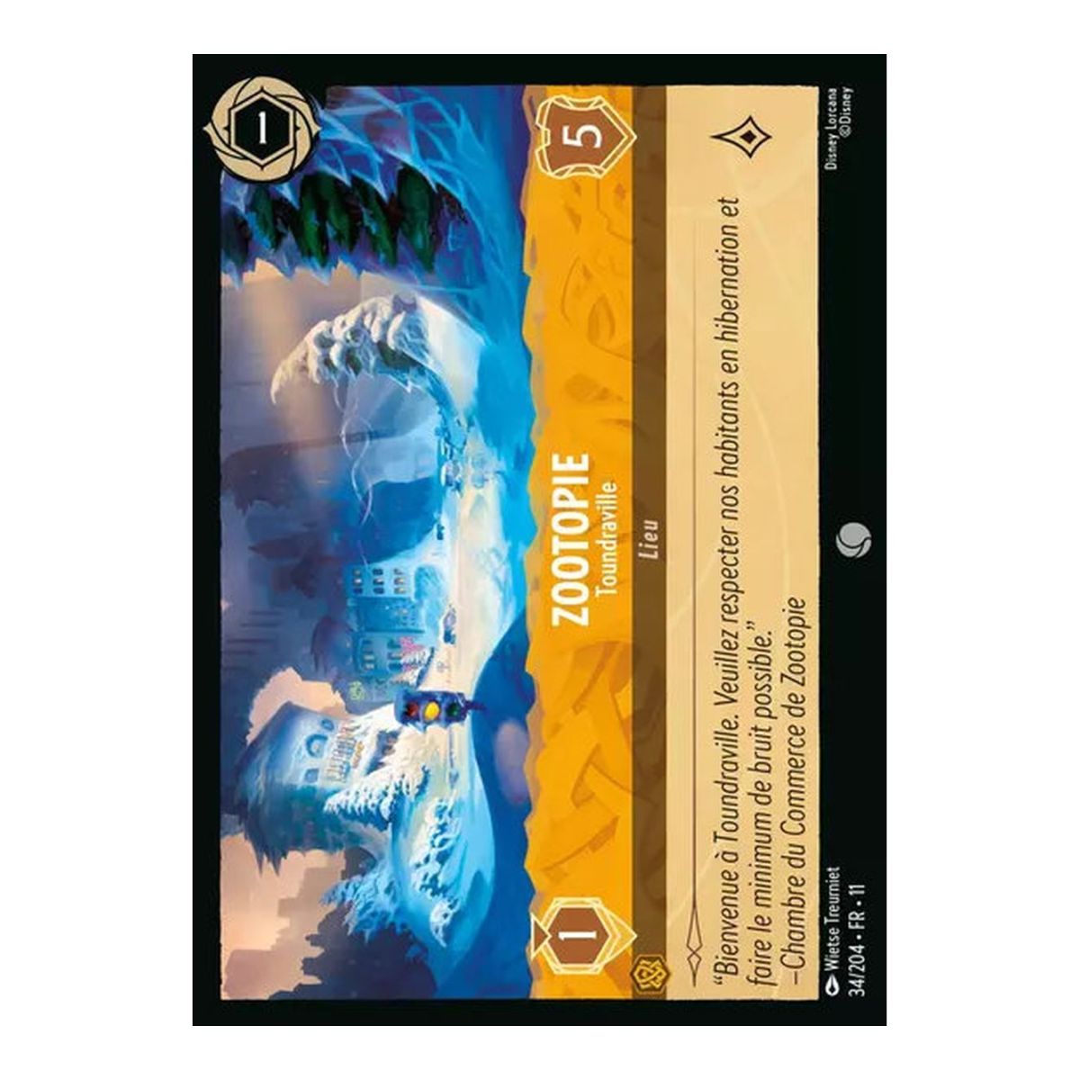 Zootopia, Tundraville – 34/204 – GEWINN – Frostbite – Brillant – Premium – Französisch