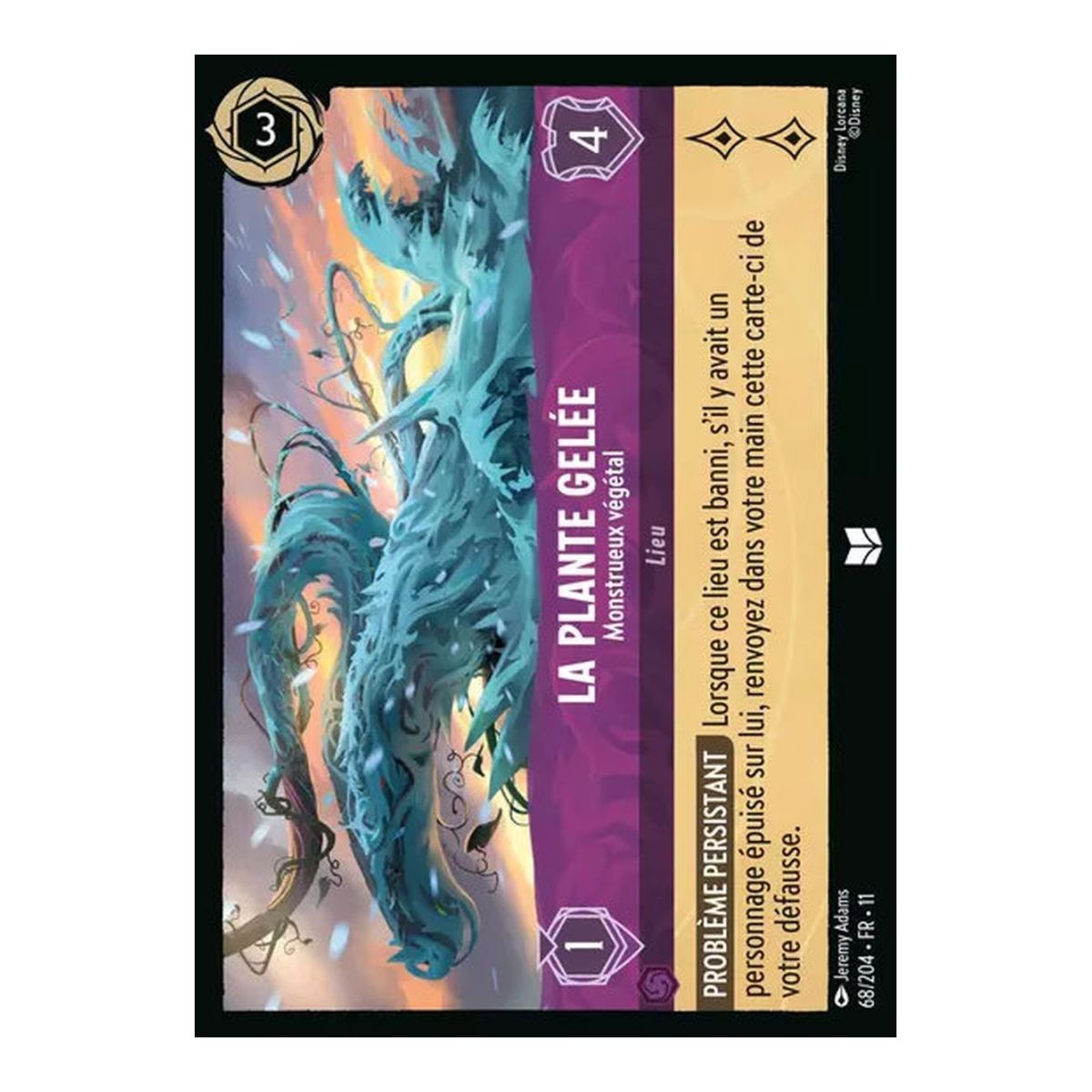 Die gefrorene Pflanze, Monströse Pflanze – 68/204 – GEWONNEN – Frostzauber – Ungewöhnlich – Französisch