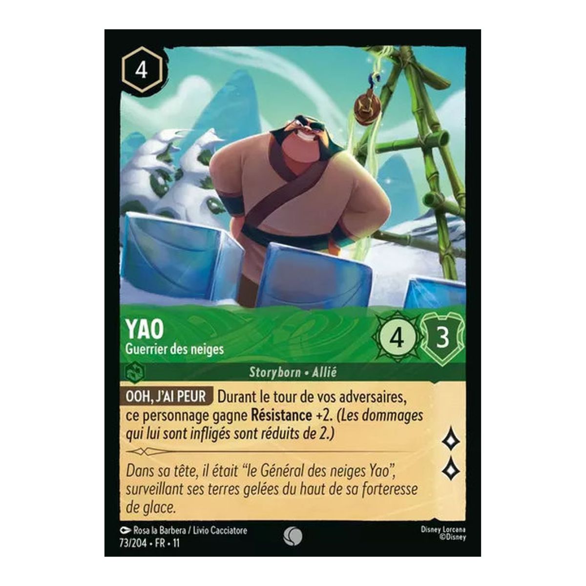 Yao, Schneekrieger – 73/204 – GEWONNEN – Frostzauber – Gewöhnlich – Französisch