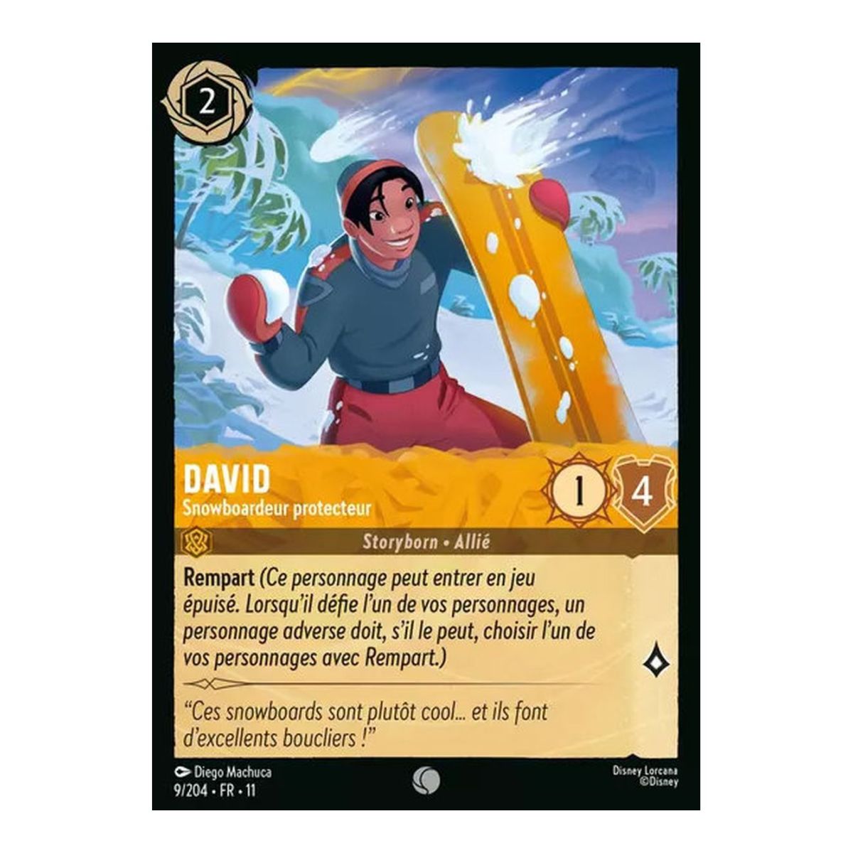 David, Protective Snowboarder – 9/204 – GEWINN – Frostsort – Hervorragend – Premium – Französisch