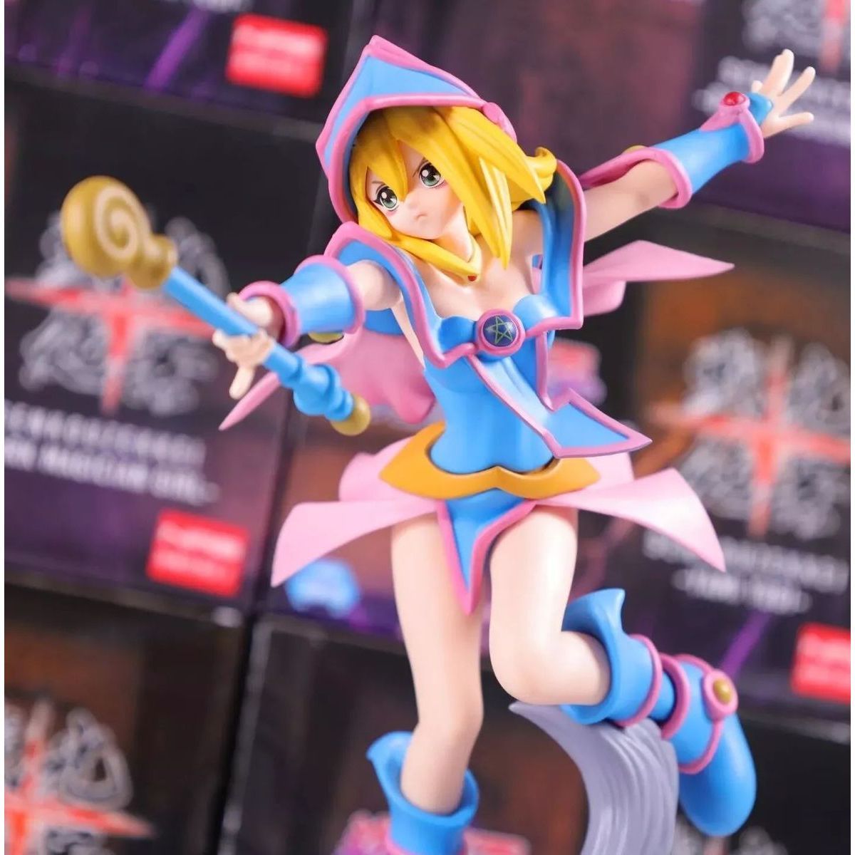 YGO - Figur - Senkou Zekkei Dark Magician Girl + Yami Yugi - OCG - Japanisch (12 cm)