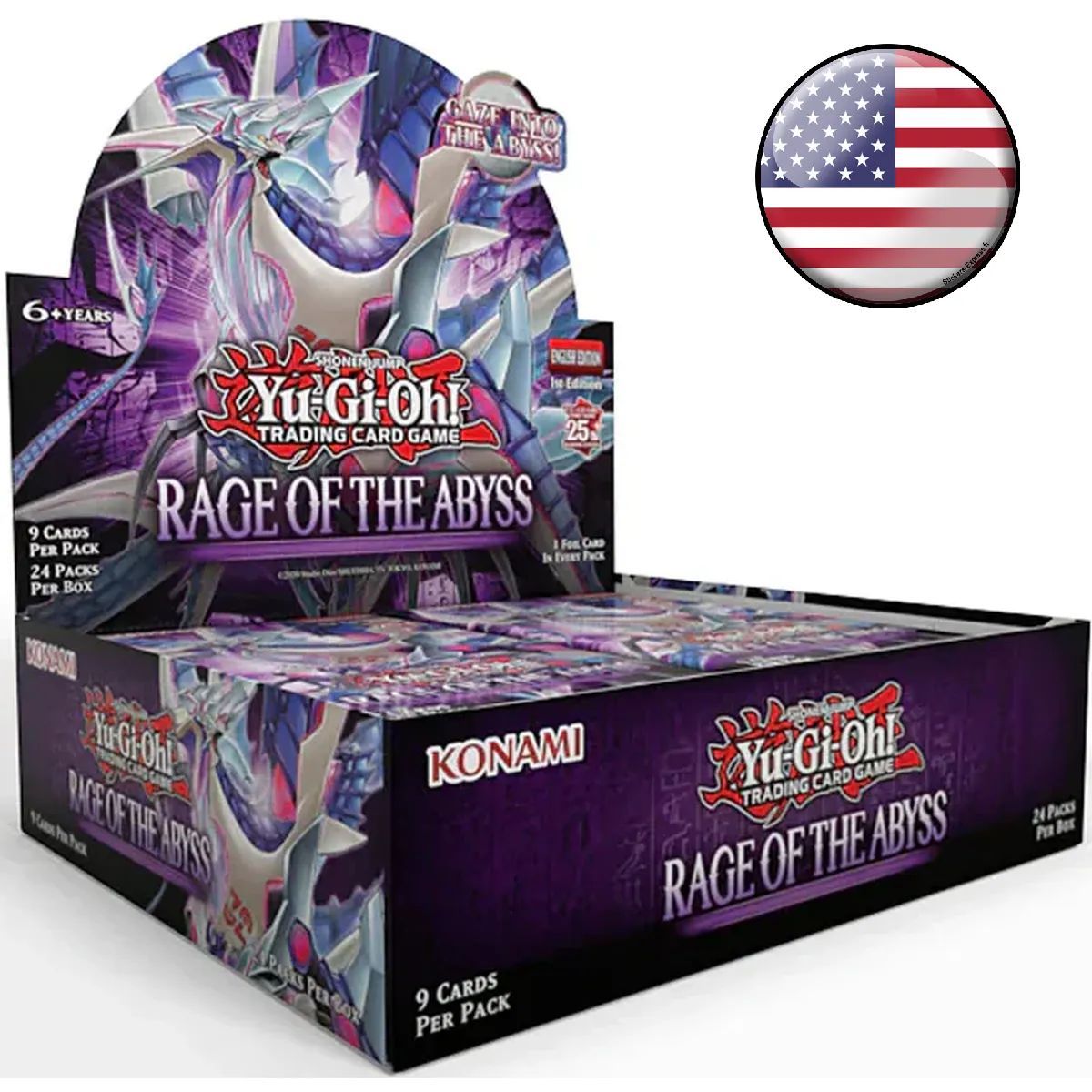 Yu-Gi-Oh! – Box mit 24 Boostern – The Rage of the Abyss – USA