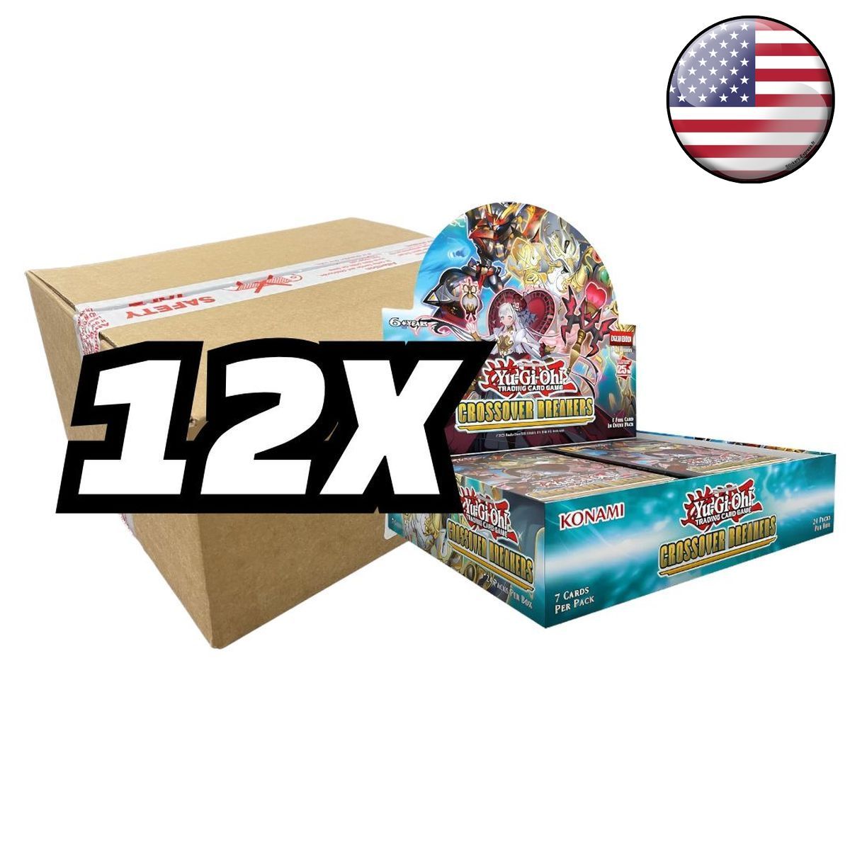 Yu-Gi-Oh! - Box mit 12 Box mit 24 Boostern - Crossover Breaker - USA