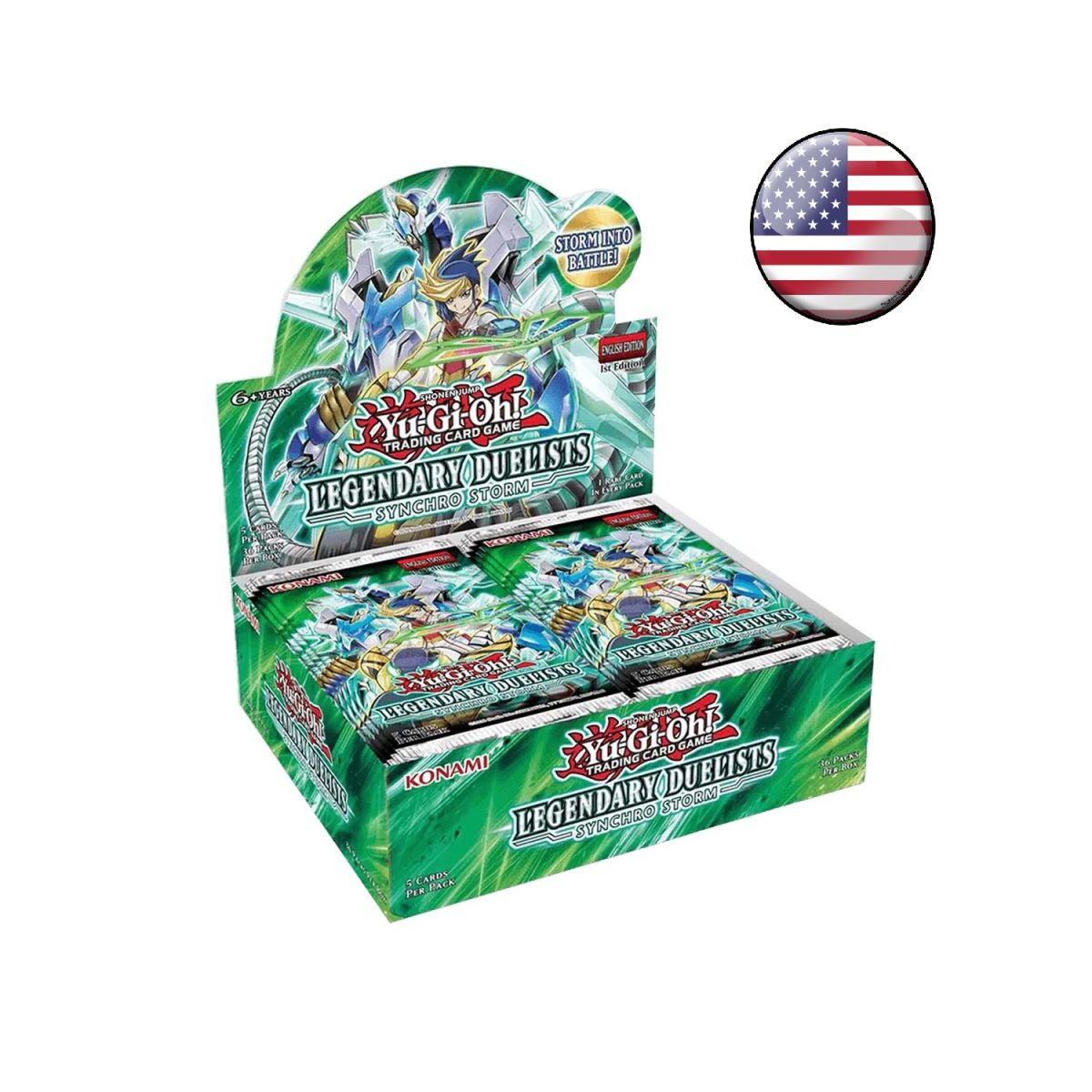 Yu Gi Oh! - Display - Box mit 24 Boostern - Synchro Storm - Amerikanische USA