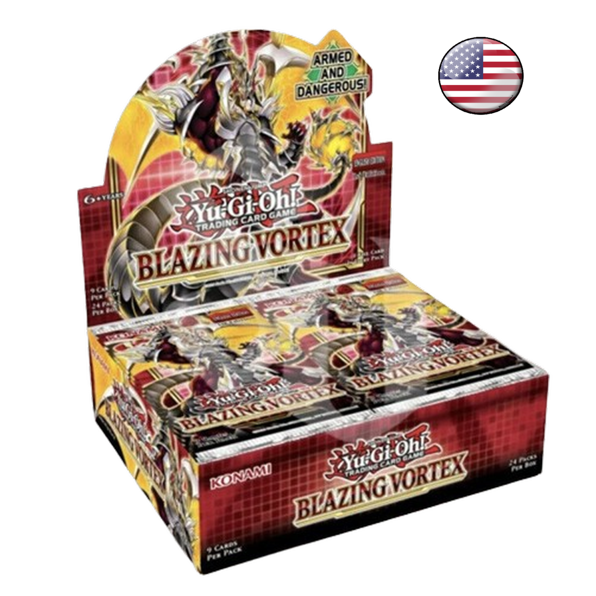Yu Gi Oh! - Display - Box mit 24 Boostern - Blazing Vortex - Amerikanische USA