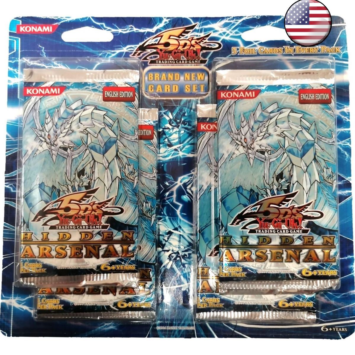 Yu Gi Oh! - Packung mit 4 Boostern – Hidden Arsenal 1 – Amerikanische USA